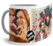 Foto-Tasse zum selbst gestalten mit Foto-Collage für 2 Wunschfotos - Geschenk für Familie, Freunde, Geburtstag, Weihnachten - Keramik Innen & Henkel Grau, 300 ml I Personalisiert