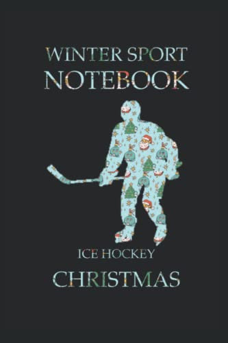 Wintersport Notizbuch Eishockey Weihnachten: Notebook 120 Seiten, Größe 15. 24 x 22, 86 cm