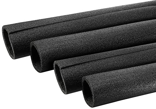 sourcing map Lot de 4 manchons de protection en mousse pour isolation de tuyau - Noir - 60 mm