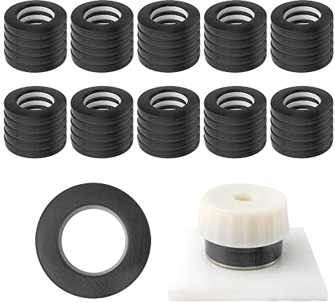 50Pcs Black Curtain Eyelet Rings 40mm, Silencing Curtains Grommets, Curtain Roman Rings with Eyelet Plastic Rings for Curtain with Hole Punchers Tool