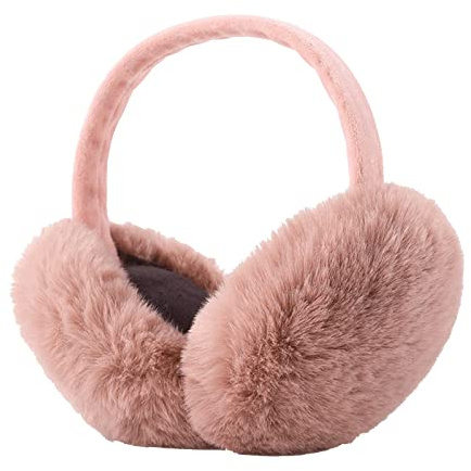 IHCEMIH Orejeras para Mujer Hombre Accesorio de Invierno Esponjosas de Felpa Plegable Adultos Térmicas al Aire Libre Esquí Correr Protector de Viento Frio Regalo de Moda para Damas Niñas Rosa Oscuro