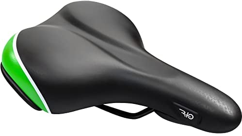 Zündapp Z700 Selle Royal Rio Plus Sattel Fahrradsitz Citysattel Trekkingsattel Tourensattel Komfortsattel bequemer Fahrradsattel breit Gelsattel Damenfahrradsattel Trekking Cityrad (schwarz/grün)