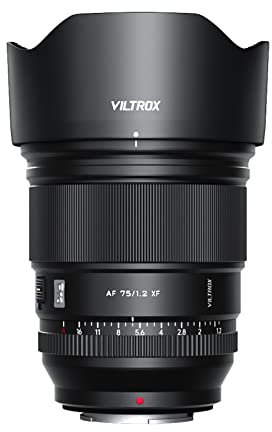 Irfora AF 75/1.2XF Pro Camera Prime, obiettivo per ritratti APS-C autofocus F1.2, apertura grande 75 mm, lunghezza focale di ricambio per fotocamere Fujifilm X-Mount X-T30 II/X-T4/ X-T3/ X-Pro3