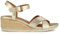 Geox D Ischia Corda C, Sandali con Zeppa Donna, Oro, 36.5 EU