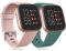 Ouwegaga Compatible con Fitbit Versa Correa/Fitbit Versa Lite Correa/Fitbit Versa 2 Correa, Banda de Repuesto de Silicona para Fitbit Versa, Pequeño Verde Pino/Rosa Nude