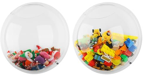 Yungyan 2 Pcs Acrylic Toy Dispenser for Wall Mounted Wall Toy Organizer for Kids Hanging Storage Display Acrylic Organizer Clear Storage Bin for Nursery Playroom Cars Trains(Classic Style)