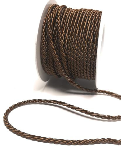 s.dekoda Kordel 15m x 4mm Braun Drehkordel Dekoband Kordelband Kordelschnur