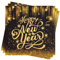 AFYHH Servietten Silvester Tischdeko 40Stück Happy New Year Papierservietten Silvester Deko 33X33cm Schwarz Gold Servietten für Neujahr Party Dekoration