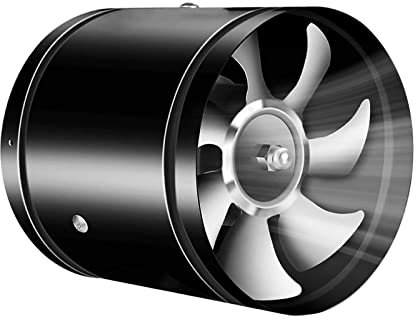 jackfru Ventilador axial Ø150 mm, extractor de 6 pulgadas, aspiración 500 m³/h, 220 V, baño, cocina, oficina, WC