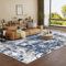 Vamcheer Machine Washable Rugs for Living Room - Modern Soft Faux Short Pile Area Rugs for Bedroom Dining Room Abstract Carpet for Office Non Slip Non Shedding Large Dark Blue Rug, 160x230CM