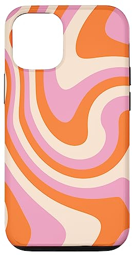 Retro Groovy Liquid Swirl Hippie 70er 80er Jahre Pastell Telefon Hülle für iPhone 13