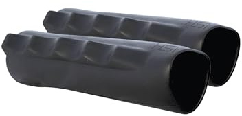 HSI Schubkarrengriffe 25mm Durchmesser, 113 mm Länge - Schwarze Griffe für Schubkarre aus Kunststoff, Für komfortable Handhabung und festen Halt, Stabil und wetterfest