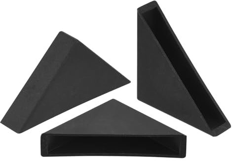QUARKZMAN Eckenschutz Kantenschutz 8x50mm Dreiecksform Glas-Eckschützer Kissen 20 Stück Kunststoffeckschützer für Eckschutz von Glas, Spiegel, Fliesen, Schwarz