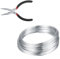 1 rollo de alambre para manualidades, alambre de aluminio, alambre para joyas, alambre de encuadernación para manualidades, 10 m, 2 mm, con pinzas (plata, 2 mm x 10 m)