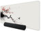 Tapis de Souris Blanc, 1200x600x3 mm Grand Tapis de Souris de Jeu, Fleur Tapis de Souris à Bords Cousus, Base en Caoutchouc Antidérapante, sous Main pour Clavier et Souris, Decoration Maison, Z-2