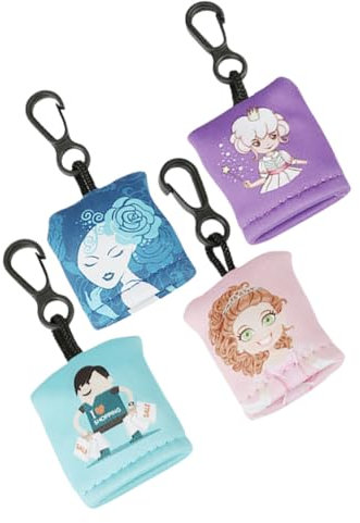 Healeved 4pcs Screen Wipes Keychain Glasses Cloth Cell Phone Cleaner Cleaning Cloths Fingerprint-Proof Screen Cleaner Lens Wipes Electronic Wipes for Screens Plush Keyring Eyeglass Cleaner