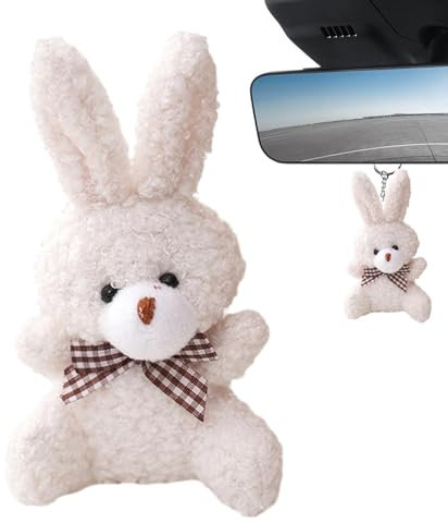 Generisch Stofftier Schlüsselanhänger, Schlüsselanhänger,Gefüllter Schlüsselanhänger fürs Auto | Osterhasen-Schlüsselanhänger, Osterhasen-Plüschspielzeug für Osterkörbchen