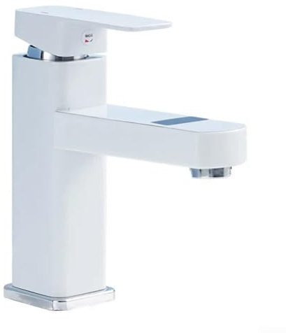 YUANGANG Faucet Water Tap for Bathroom, Electric Water Taps with Digital Display Sink Mixer Tap for Bathroom Wash Basin(White)