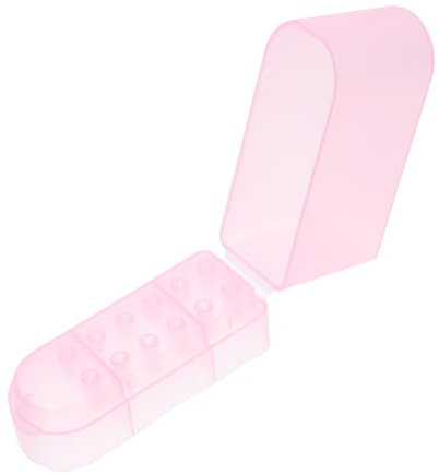 Healvian Schleifkopf Nagelbohrer Nagelbohrer Nagelfräsköpfe Halter machen Gel-Nagel Mini Bohrerhalter Maniküre-Versorgung Plastik Rosa