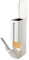 2 in 1 Bathroom Bin and Toilet Brush Set with Handle Multifunctional and Space Saving Beige Bin for Bathroom Removable Lid and Plastic Material