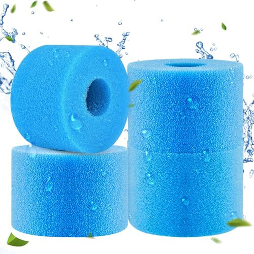 Niaetuto 4PCS Éponge Filtrante Type S1,Mousse pour Filtre Piscine,Cartouche Filtres en Mousse Réutilisables et Lavables,Filtre en Mousse pour Spa,Piscine