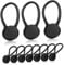 SEWACC 10 Pièces Enrouleur De Câble De Casque Support De Câble -câbles Magnétiques Attache De Câble Support De Cordon Attaches Pour Cordons Technologie Gadgets Gel De Silice Black
