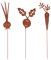 Gartenstecker Rost Gemüse Wurzelgemüse 3er Set