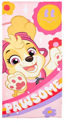 PAW PATROL Strandtuch groß | kleine Geschenke für Mädchen | Badetuch | Handtuch | Urlaub | 70 x 140 cm | Badetücher | Badehandtuch | Geschenkideen | Skye