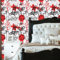 Peel and Stick Wallpaper Graffiti seamless black red color white Abstract graffiti tags aerosol Removable Wallpaper Contact Paper for Living Room Bedroom Bathroom Kitchen Countertop 60cm x 300cm