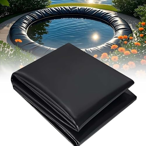 Luyckfrazy Petite bâche de Bassin en PEHD 1 x 6 m, 2 x 3 m, 4 x 5 m, 6 x 7 m, Film d'étanchéité imperméable pour Jeux d'eau, Culture de Jardin, Cascade, résistant aux UV et aux déchirures(5x5m)