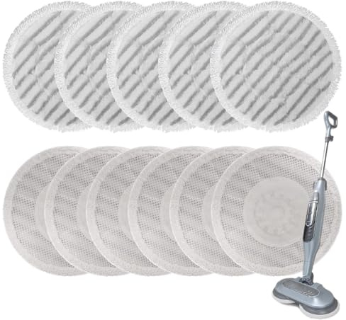 Defresit 10 pcs Replacement Steam Mop Pads Compatible with Shark S6002UK, Reusable Steam Mop Compatible with Shark S6002UK S7201UK