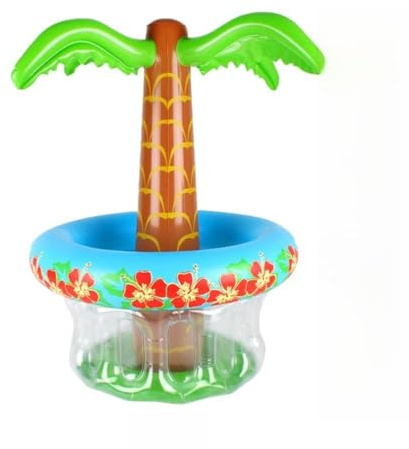 RASTKY Aufblasbarer Bierkühler mit Palmen-Design – Perfekt für Strand-, Poolpartys und Luau-Feiern – Leicht, Leicht zu Reinigen und Lustige Party-Dekoration (GREEN)