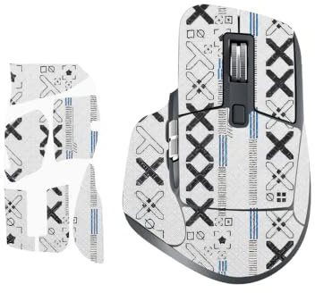 OAZSWGG für Logitech MX Master 3S Mouse Grip Tape, Anti-Rutsch Schweißresistent Gaming Grips, Professionelle Präzisionsschnitt Selbstklebende Traction Pads, Weiß