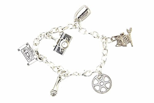 Miniblings Kamera Kassette Zahnrad Eule Mikrofon Armband silber - Modeschmuck handmade - Damen Mädchen Bettelarmband