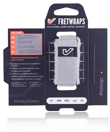 Gruv Gear FretWraps HD 'Stone' String Muter 1-Pack (White, Medium) (FW-1PK-WHT-MD)