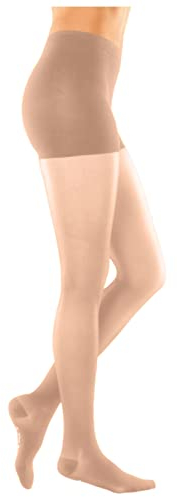 medi - mJ-1 metropole Kompressionsstrumpfhose Damen | Kompressionsstrümpfe für schöne und vitale Beine | Hochwertige Stützstrümpfe mit Kompression | Make up | L Lang
