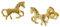 trendor Kinder-Ohrringe Gold 333 Pferde Ohrstecker 35809