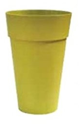 Vasar Houston Pot/cache-Pot conique haut avec bandeau Color ANIS 84 mat en polyéthylène Injection dimensions : 40 cm x H 62,8