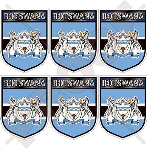 BOTSWANA Schild Südliches Afrika Botswanischen 40mm Mobile, Handy Vinyl Mini Aufkleber, x6 Stickers
