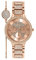 Spirit Orologio analogico al quarzo da donna con cinturino in acciaio legato ASPL117X, Oro rosa, Bracciale