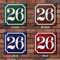 Traditional Personalised French Enamel Vintage Themed Acrylic House Door Number Sign Plague (15cm x 15cm)