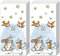 20 Taschentücher (2x 10) Tiere sammeln Sterne als Geschenk für den Winter und Weihnachten
