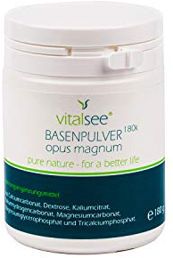Vitalsee BASENPULVER 180k opus magnum I aus Calciumcarbonat, Kaliumhydrogencarbonat, Kaliumcitrat,Magnesiumcarbonat,Magnesiumglycerophosphat,Dextroxe,Tricalciumphosphat I Vegan I Gluten & Laktosefrei