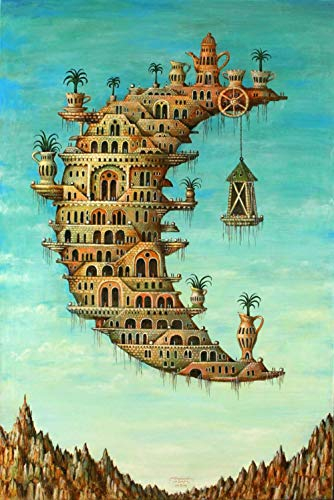 Y-fodoro Puzzles Puzzle Leben auf dem Mond, Holz Salvador Dali Erwachsene 1000 Stück Puzzles, Kinder Erwachsene Kinder Spielzeug Neujahrsgeschenk