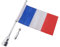 freneci Drapeau de Diverses Modèle pour Porte-Bagage Arrière de Moto Arrière, Mât à Fixation Latérale, pour Moto Universel - Drapeau FR 2