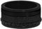 Quiges Schwarz Edelstahl Mehrfarbig Stapelring Kombinationsring Set mit 3 Füllringe und 1 Basisring 18.5mm (58)