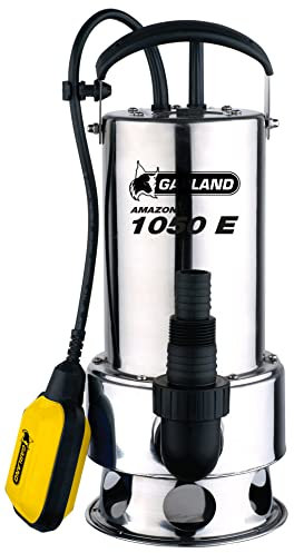GARLAND AMAZON 1050XE-V20 - Bomba de lodos - Acero inoxidable, 1.100 W y 8 kg Altura máx. de impulsión 11 m, caudal máx. 15.000 l/h. Sumergible 7 m, diámetro máx. de sólidos 35 mm.