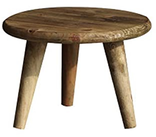 Panonw Petite table d'appoint ronde en bois pour plantes d'intérieur - 16,5 cm de haut - Support pour pot de fleurs - Tabouret rond en bois - Pour terrasse, maison, jardin
