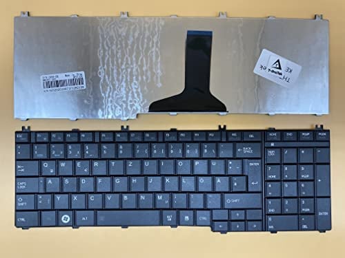 T-ProTek DEUTSCHE-Tastatur Keyboard Schwarz Matt kompatibel für Toshiba Satellite L775-196