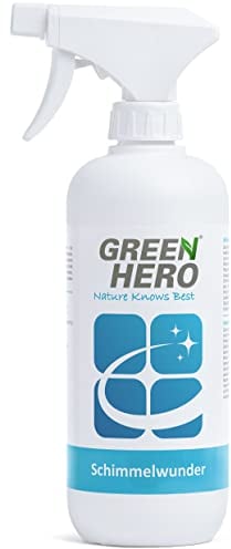 Green Hero Schimmelentferner Chlorfrei 500 ml | Für Polster, Textilien, Holz, Tapeten, Mauerwerk, Kacheln, Gardinen | Anti Schimmel, Sporen & Bakterien Spray zuverlässiges chlorfreies schimmelspray
